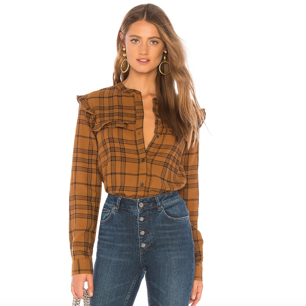 Hill St. Ruffle Yoke Shirt from Sanctuary